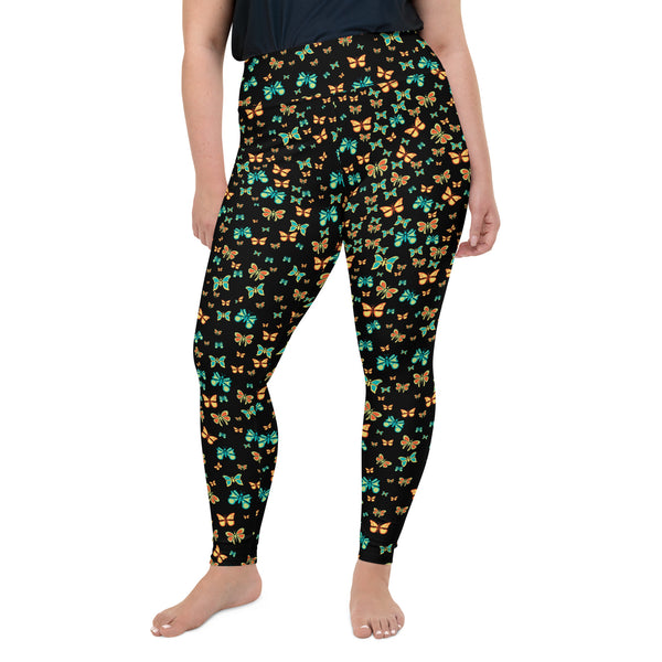 Aayomet Women Fashion Butterfly Print Yoga Pants Plus Size Casual